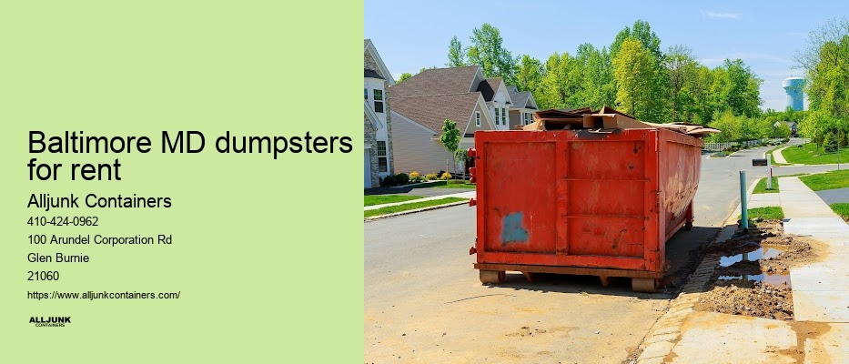 Dumpster drop-off Baltimore