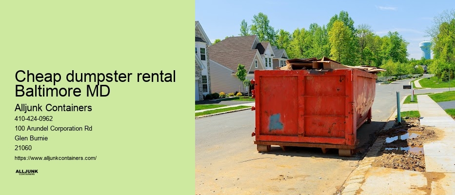 Dumpster drop-off Baltimore