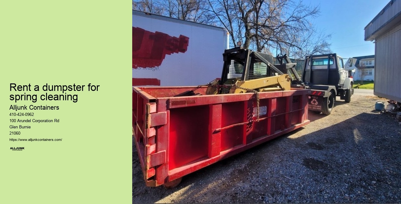 Dumpster rentals in Baltimore  MD