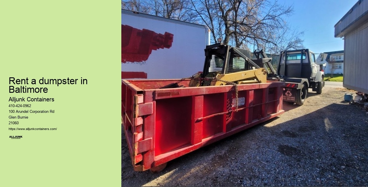 Construction dumpster sizes