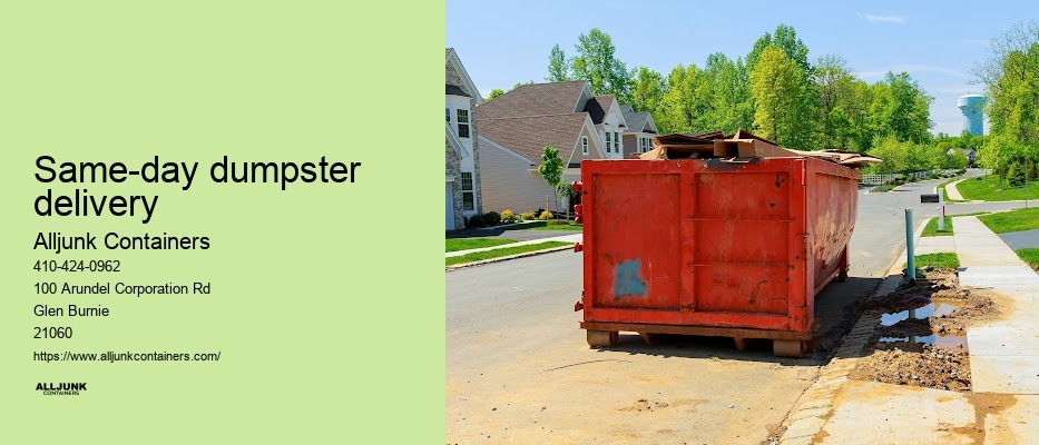 Dumpster drop-off Baltimore